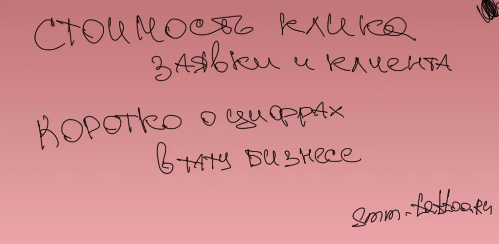 Стоимость клика, заявки и клиента. Коротко о цифрах в тату бизнесе